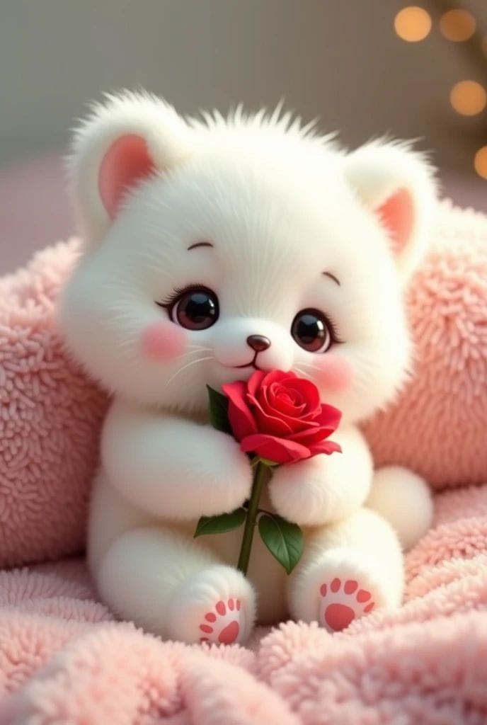 S & B Online Shop - cuddly gift teddy holding a rose